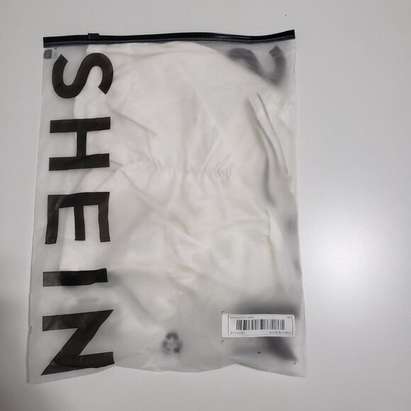 New SHEIN Qutie Ruched Detail Bardot Crop Top‎ in White - Size XS - Picture 3 of 5